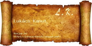 Lukács Kanut névjegykártya