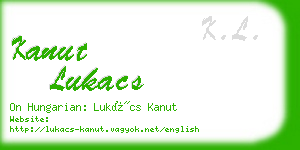 kanut lukacs business card